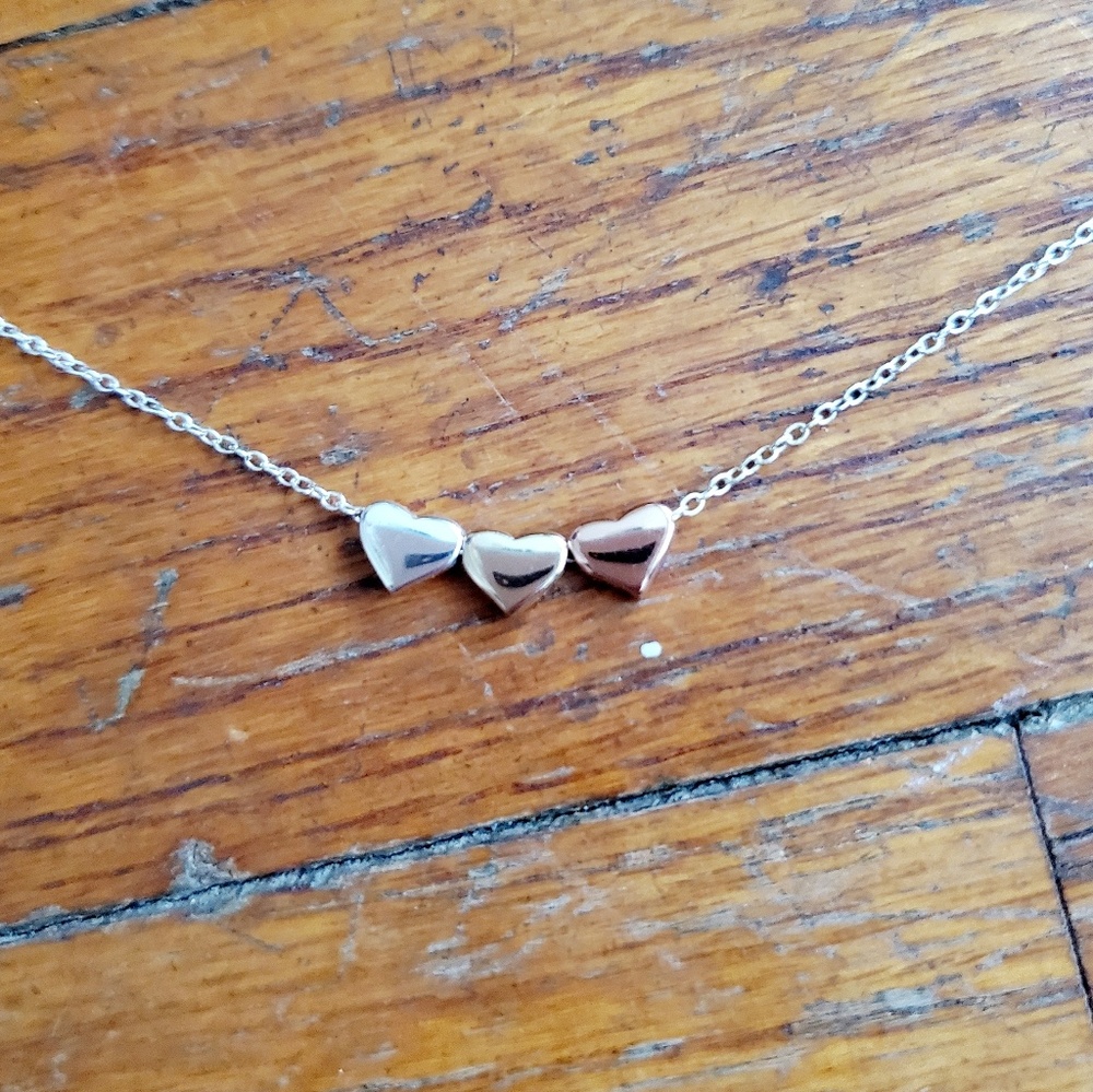 Three of Hearts Minimalist Necklace